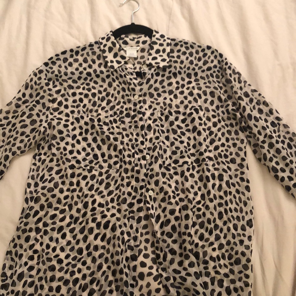 Animal print silk blouse